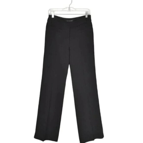 Sandra Angelozzi  Couture Wide Leg Black Pants Lined Size 6 - Picture 1 of 10